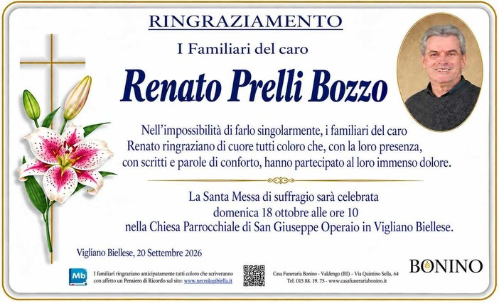 Renato Prelli Bozzo - Ringraziamenti