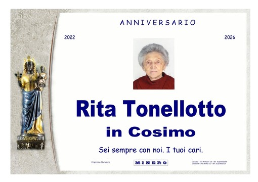 Rita Tonellotto in Cosimo - Anniversario
