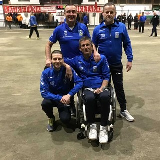 Nella foto a quadretta della San Secondo Bennese con Marco Andreoletti, Roberto Loro, Davide Duò, Vito Tonelli