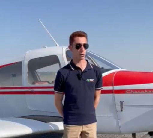 Riccardo, licenza di volo prima ancora della patente di guida