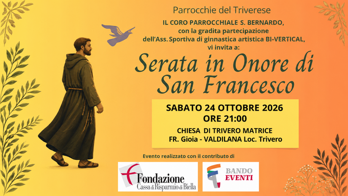 Valdilana, il Coro San Bernardo rende omaggio a San Francesco