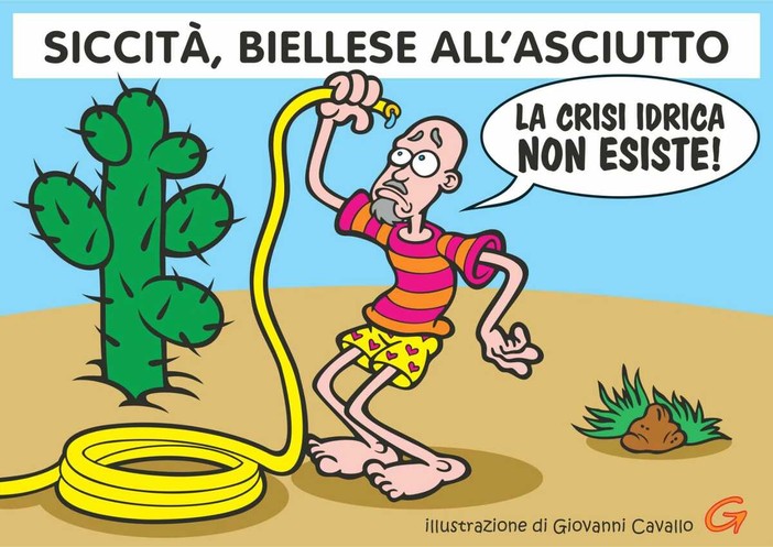 Biellese senz’acqua, ma per qualcuno è solo estate - Illustrazione di Giovanni Cavallo Biellese senz’acqua, ma per qualcuno è solo estate - Illustrazione di Giovanni Cavallo