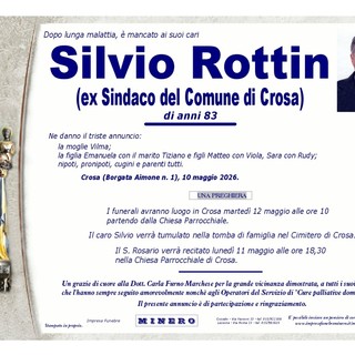 Silvio Rottin (ex Sindaco del Comune di Crosa)