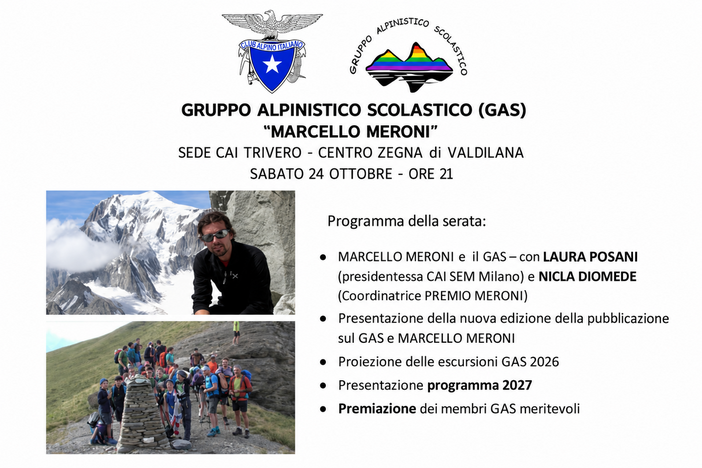 Valdilana, il Gruppo Alpinistico Scolastico presenta il programma 2027 Valdilana, il Gruppo Alpinistico Scolastico presenta il programma 2027