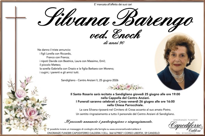 Silvana Barengo, ved. Enoch