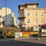 Biella, traffico in centro: cedimento in via della Repubblica Biella, traffico in centro: cedimento in via della Repubblica