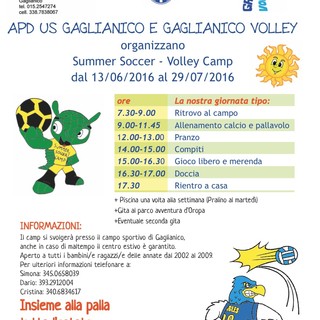 Gaglianico: Un'estate sportiva con il camp di calcio e pallavolo
