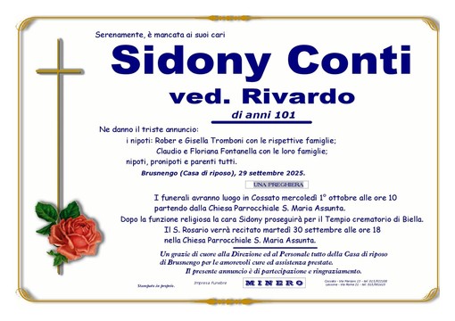 Sidony Conti, ved Rivardo Sidony Conti, ved Rivardo