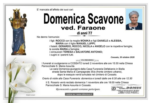 Domenica Scavone, ved. Faraone