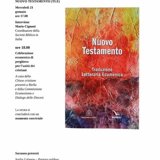 A Biella la presentazione del Nuovo Testamento TLE alla Chiesa Evangelica Valdese