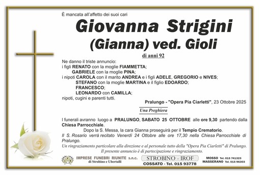 Giovanna Strigini (Gianna), ved. Gioli