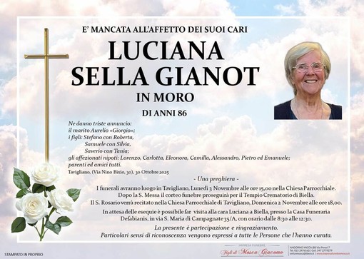 Luciana Sella Gianot in Moro Luciana Sella Gianot in Moro