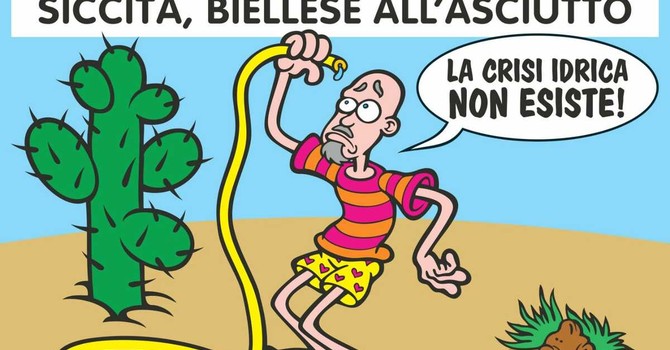 Biellese senz’acqua, ma per qualcuno è solo estate - Illustrazione di Giovanni Cavallo