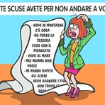 Referendum giustizia: vincerà il sì, il no… o il partito dell’astensione? - Illustrazione di Giovanni Cavallo