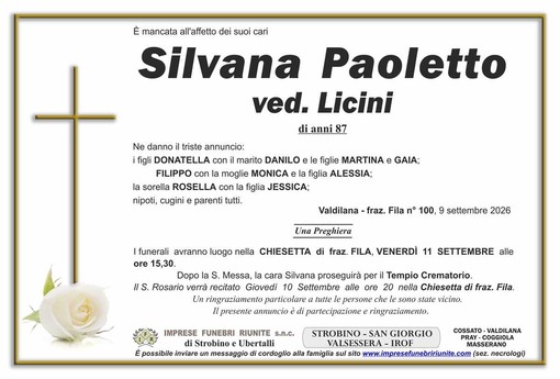 Silvana Paoletto, ved. Licini Silvana Paoletto, ved. Licini