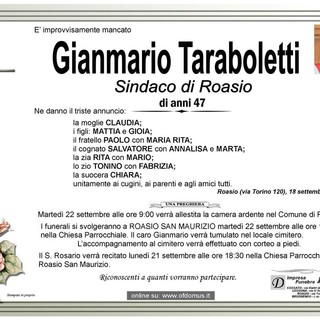 Gianmario Taraboletti sindaco di Roasio