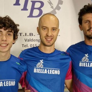 Biella-Legno di C2 che farà i play-off: da sinistra: Tommaso Sorrentino, Luca Lanza e Stefano Erba  - Foto TT Biella