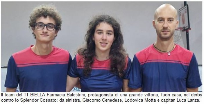 TT Biella: exploit in C2 per il TT Biella Farmacia Balestrini a Cossato