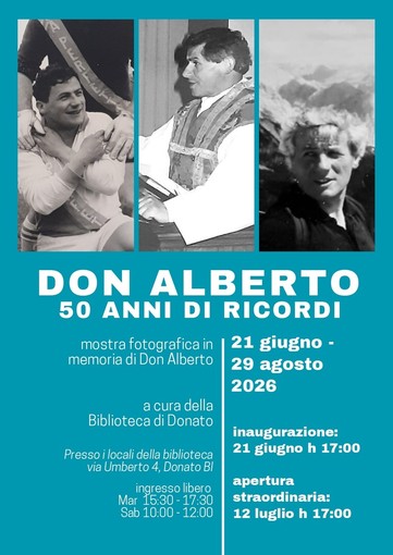 A Donato una mostra in memoria di Don Alberto De Toni