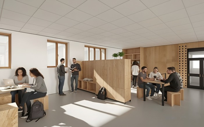 Tollegno, la Biblioteca del futuro prende forma: spazi flessibili, tecnologia e luoghi di comunità