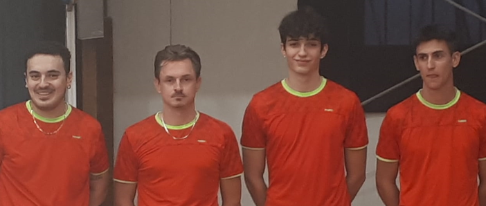 TT Biella (B1): da sinistra: Vincenzo Carmona, Eugenio Panzera, Simone Cagna e Francesco Gamba TT Biella (B1): da sinistra: Vincenzo Carmona, Eugenio Panzera, Simone Cagna e Francesco Gamba