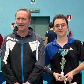 David Dabbicco (terzo da sinistra) , autore di una strepitosa prestazione ai campionati regionali di Moncalieri - Foto TT Biella David Dabbicco (terzo da sinistra) , autore di una strepitosa prestazione ai campionati regionali di Moncalieri - Foto TT Biella