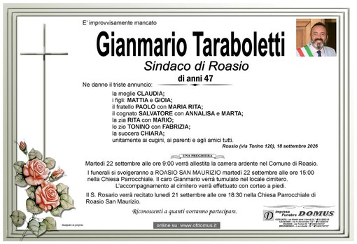 Gianmario Taraboletti sindaco di Roasio
