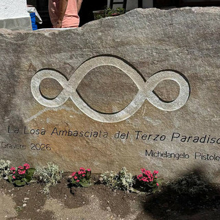 Pistoletto a Gravere (TO), per inaugurare il Terzo Paradiso