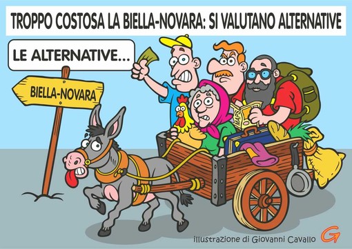 Biella-Novara, elettrificazione troppo cara? Il mezzo del futuro ha quattro zampe (ed è più agile di un treno) - Illustrazione di Giovanni Cavallo Biella-Novara, elettrificazione troppo cara? Il mezzo del futuro ha quattro zampe (ed è più agile di un treno) - Illustrazione di Giovanni Cavallo