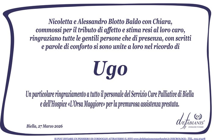 Ugo - Ringraziamenti