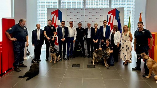 Polizia Locale, Cirio incontra le unità cinofile: c’è anche Biella con Lana Polizia Locale, Cirio incontra le unità cinofile: c’è anche Biella con Lana