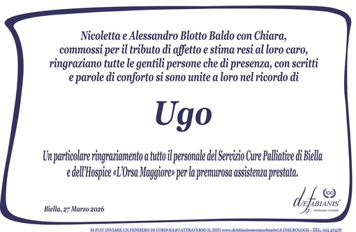 Ugo - Ringraziamenti
