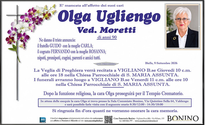 Olga Ugliengo, ved. Moretti