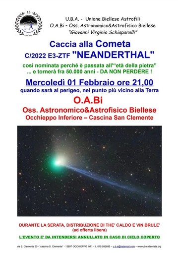 Caccia alla “Cometa Verde” con Unione Biellese Astrofili - Foto U.B.A.
