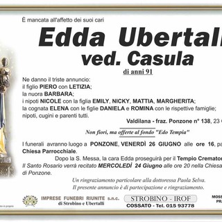 Edda Ubertalli, ved. Casula