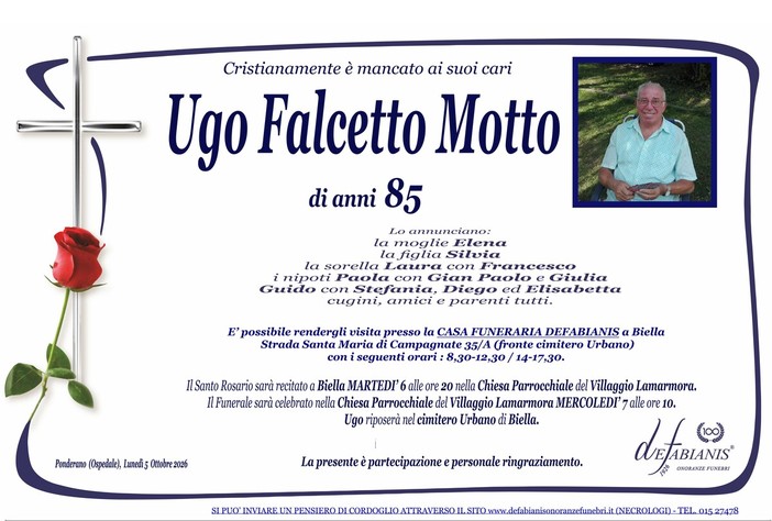 Ugo Falcetto Motto