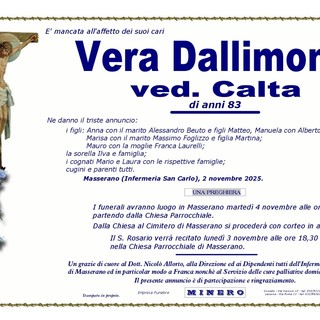 Vera Dallimonti, ved. Calta