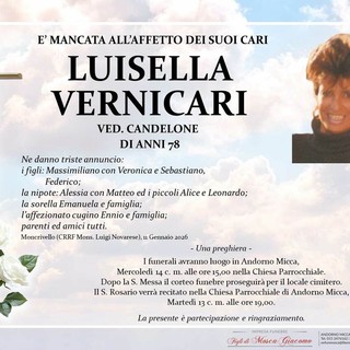 Luisella Vernicari, ved. Candelone