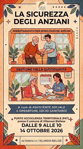 Villanova Biellese, un incontro dedicato alla sicurezza e all’autonomia degli anziani Villanova Biellese, un incontro dedicato alla sicurezza e all’autonomia degli anziani