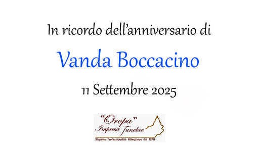 Vanda Boccacino - Anniversario