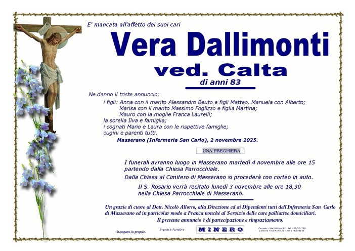 Vera Dallimonti, ved. Calta