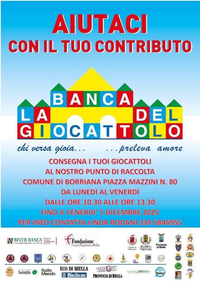 Borriana, raccolta giocattoli per bambini in difficoltà