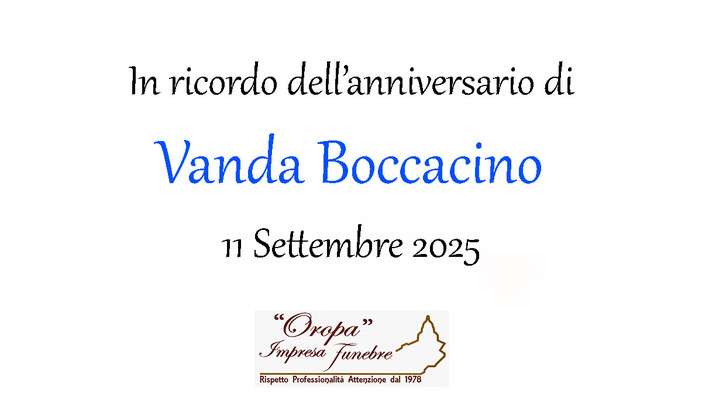 Vanda Boccacino - Anniversario