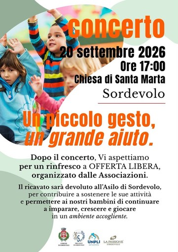Sordevolo, concerto e aperitivo solidale per sostenere l'asilo