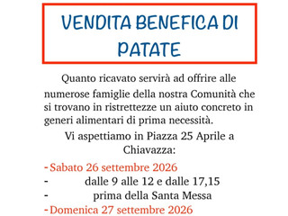 A Chiavazza una vendita benefica di patate A Chiavazza una vendita benefica di patate