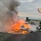 Dal Nord/Ovest, incendio auto lungo la A26 FOTO