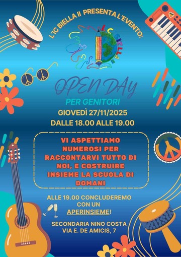 Open Day al comprensivo Biella 2, le date degli incontri nelle scuole Open Day al comprensivo Biella 2, le date degli incontri nelle scuole