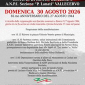 A Ronco l'82° anniversario del 27 agosto 1944