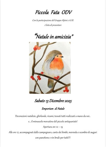 "Natale in amicizia" a Pettinengo: intrattenimento, merenda e vin brulé "Natale in amicizia" a Pettinengo: intrattenimento, merenda e vin brulé
