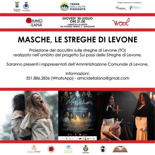 A Miagliano il docufilm "Masche, le streghe di Levone" A Miagliano il docufilm "Masche, le streghe di Levone"
